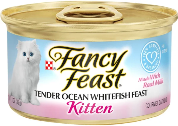 Fancy Feast Kitten Tender Ocean Whitefish Feast Canned Cat Food